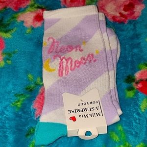 Neon Moon Crew Socks